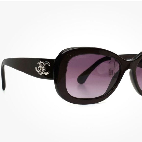 CHANEL 5468-B 1705/S1 Burgundy Gradient Sunglasses - Picture 1 of 7